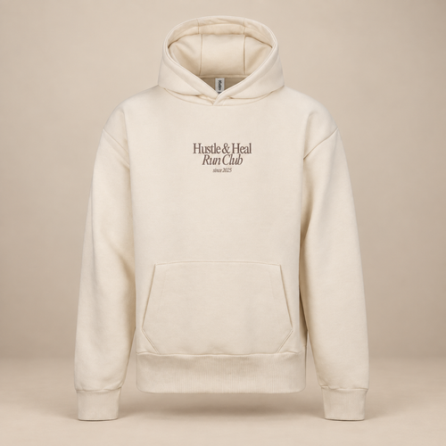 Cream Hustle & Heal Run Club Hoodie