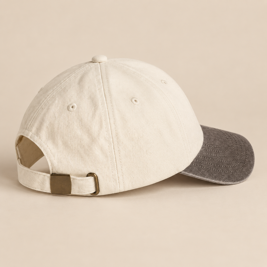 Brown & Cream Contrast Peak Vintage Cap