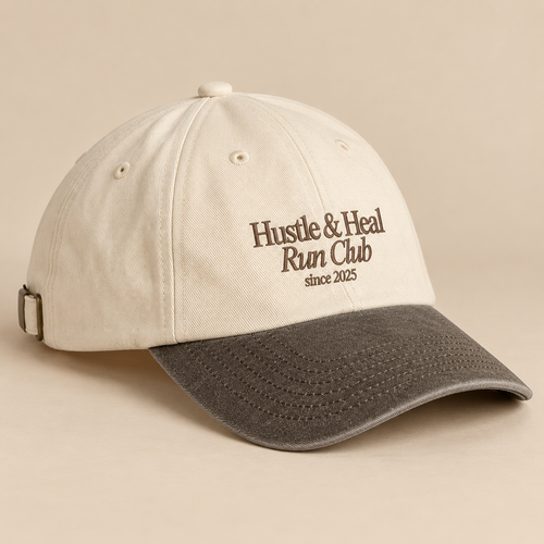 Brown & Cream Contrast Peak Vintage Cap