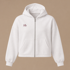 Oversized Cropped Zipped Hoodie