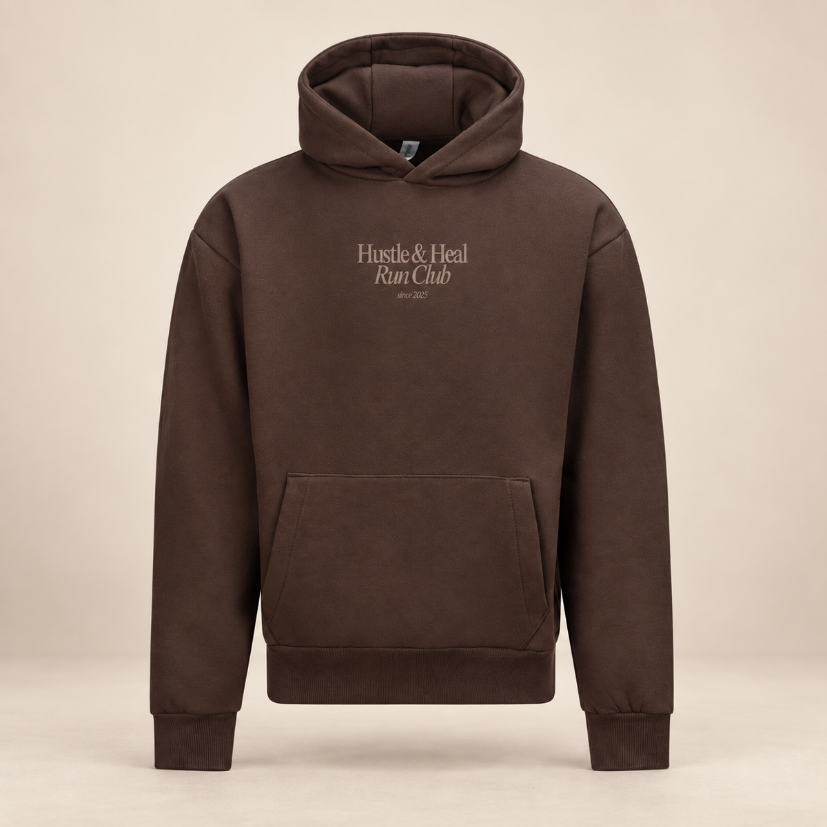 Brown Hustle & Heal Run Club Hoodie
