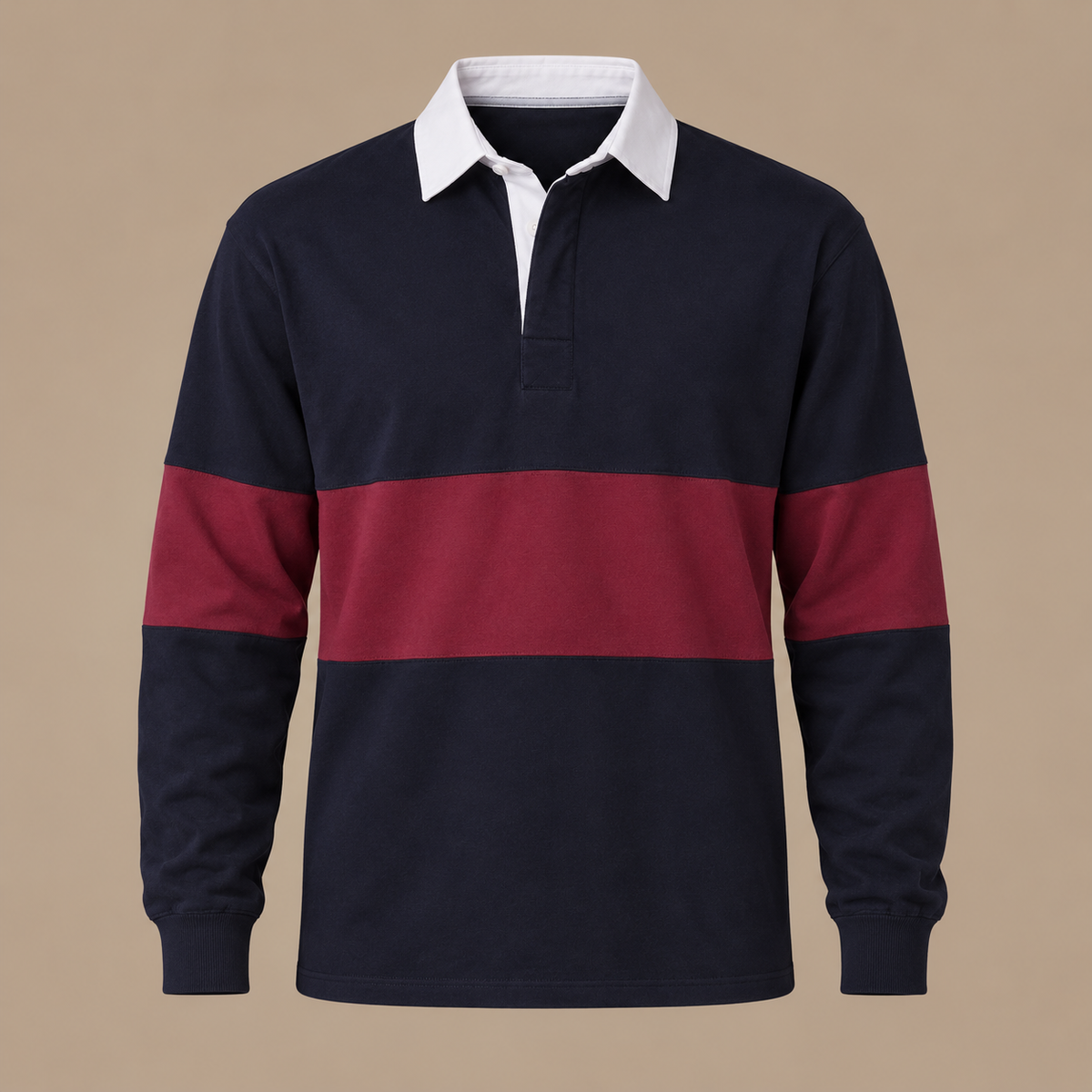 Navy and Burgundy Rugby shirt